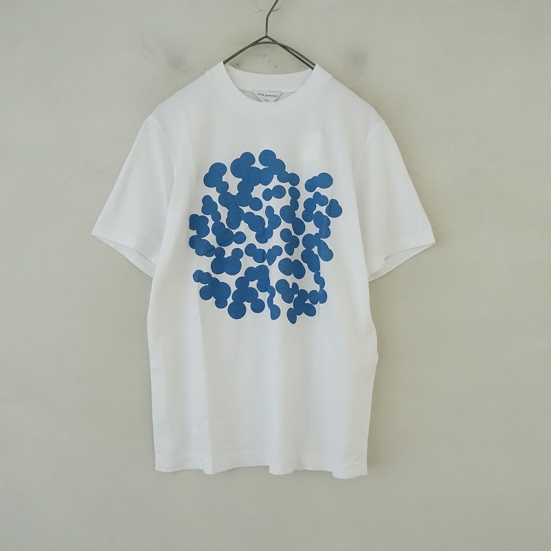 【未使用】ミナペルホネン mina perhonen *つづく展 soda water 半袖カットソー*Sプルオーバー白Tシャツ綿(m4-2403-202)【02D42】の画像1