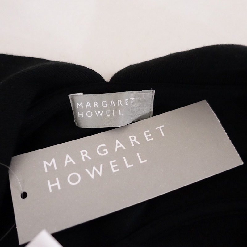 【美品/2023SS/定価1.9万】マーガレットハウエル MARGARET HOWELL *ORGANIC COTTON PIQUE プルオーバー*黒(25-2404-93)【42D42】の画像7