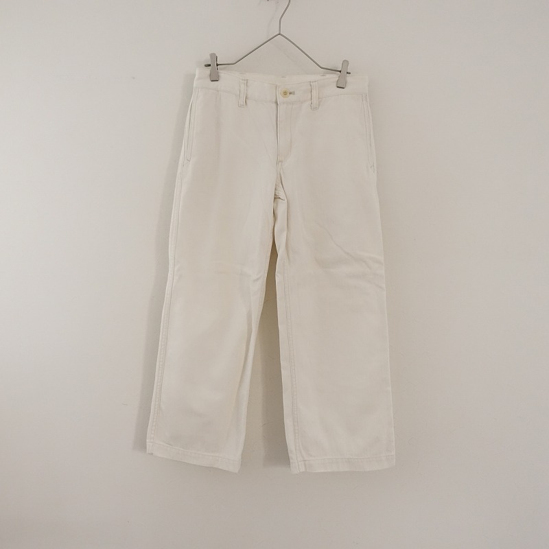 tuju-TOUJOURS * cotton herringbone strut pants *1 bottoms cotton white jeans Denim (1-2404-125)[52D42]