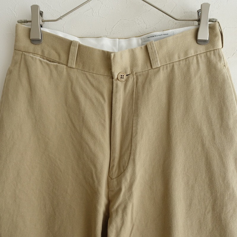 ヤエカ YAECA *チノストレートパンツ60602*29KHAKI CHINO CLOTH PANTS STRAIGHTセミワイドコットンパンツ(2-2404-82)【72D42】_画像3