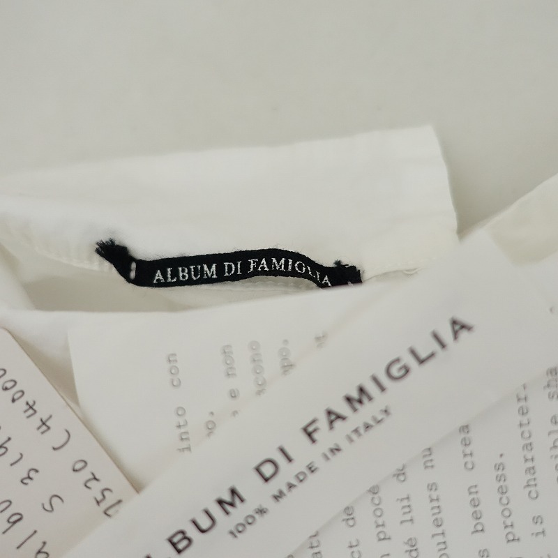 [ regular price 4.7 ten thousand ] album ti Familia ALBUM DI FAMIGLIA * color dress TSL tunic shirt *S white plain (33-2404-96)[82D42]