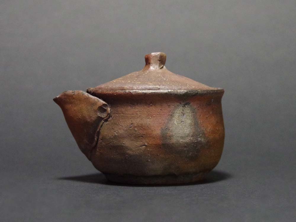 備前焼中村六郎作手造宝瓶茶瓶泡瓶共箱名工名品茶陶茶道具煎茶道具茶人茶道家所蔵品