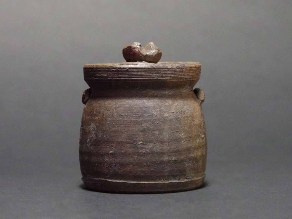 岡安宮山人作南蛮手茶瓶泡瓶急須茶器備前宝瓶名工名品茶陶茶道具古美術愛好家蒐集品