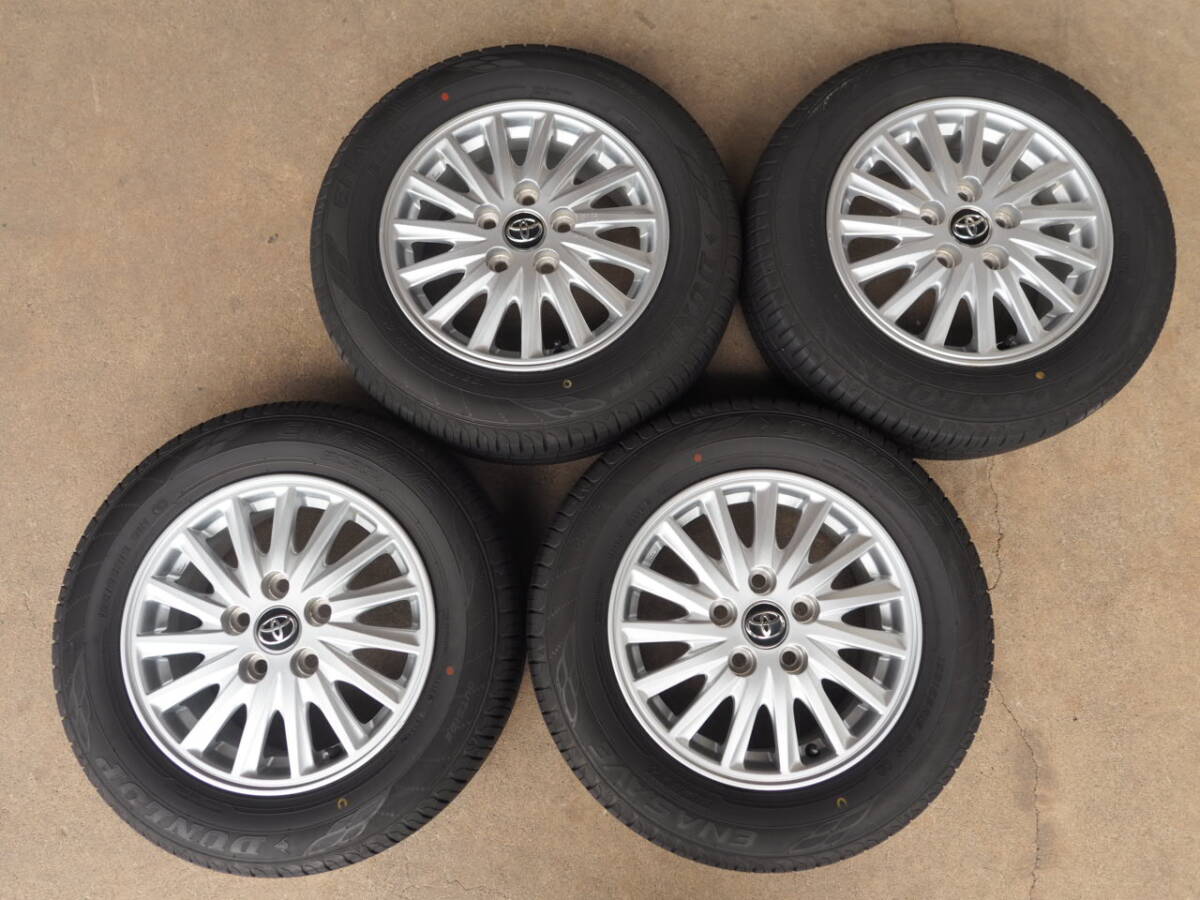 N234　送料無料　80系ノア純正　6Jx15 +50 PCD114.3 5穴　195/65R15　4本8分/9分山　トヨタ純正　アルミ　ヴォクシー　エスクァイア_画像1