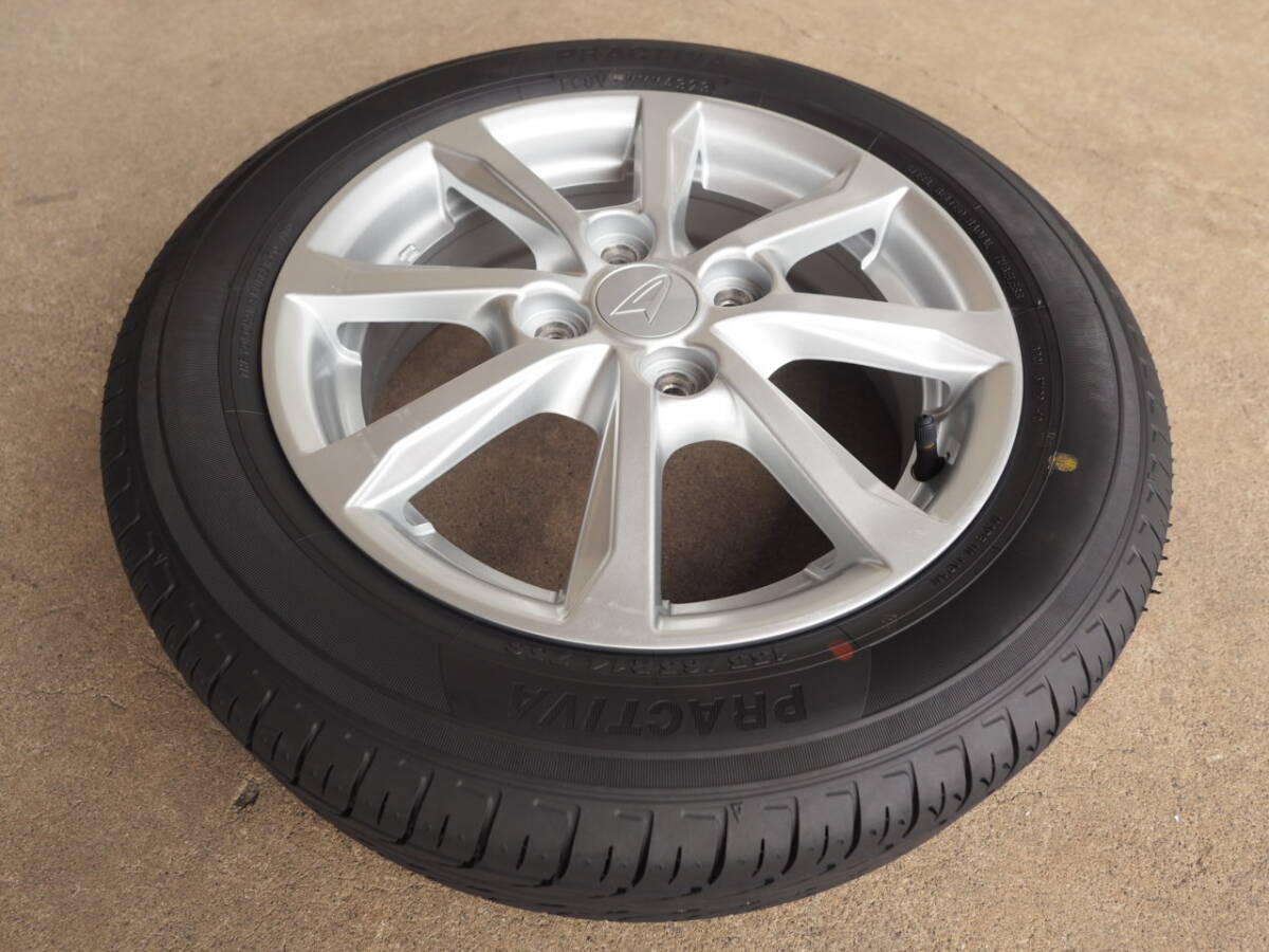 N247 送料無料 ミライース純正 4.5Jx14 +45 PCD100 4穴 155/65R14 1本9分山 ダイハツ純正 e:S アルミホイールの画像7