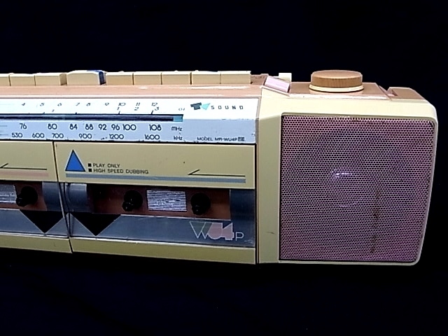 e11461 SANYO MR-WU4P サンヨー ラジカセ ラジオOK 通電確認済 難ありの画像3