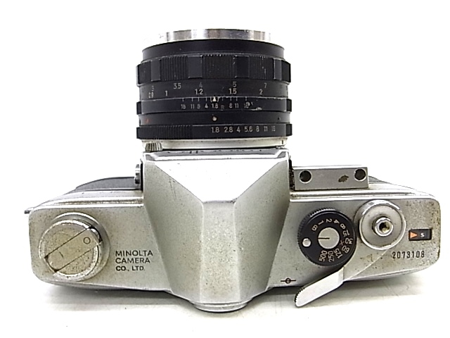 h1014 MINOLTA SR-1 ミノルタフィルムカメラ　MINOLTA ROKKOR-PF 1:1.8 f=55mm ジャンク品_画像5
