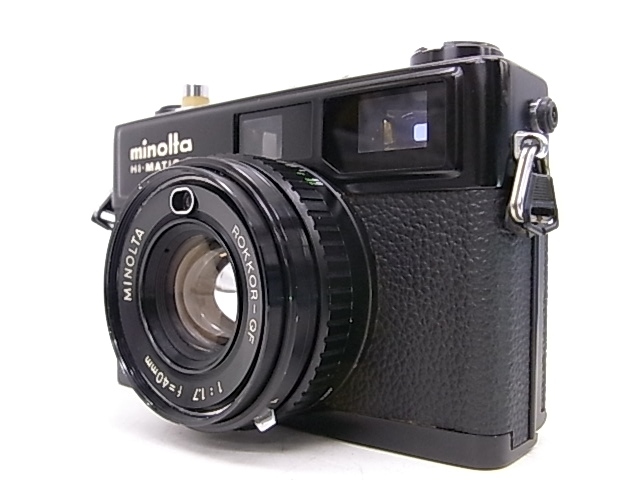 e11604　Minolta HI・MATIC E/ROKKOR-QF 1:1.7 f=40mm ミノルタ カメラ ジャンク品 ブラックボディ