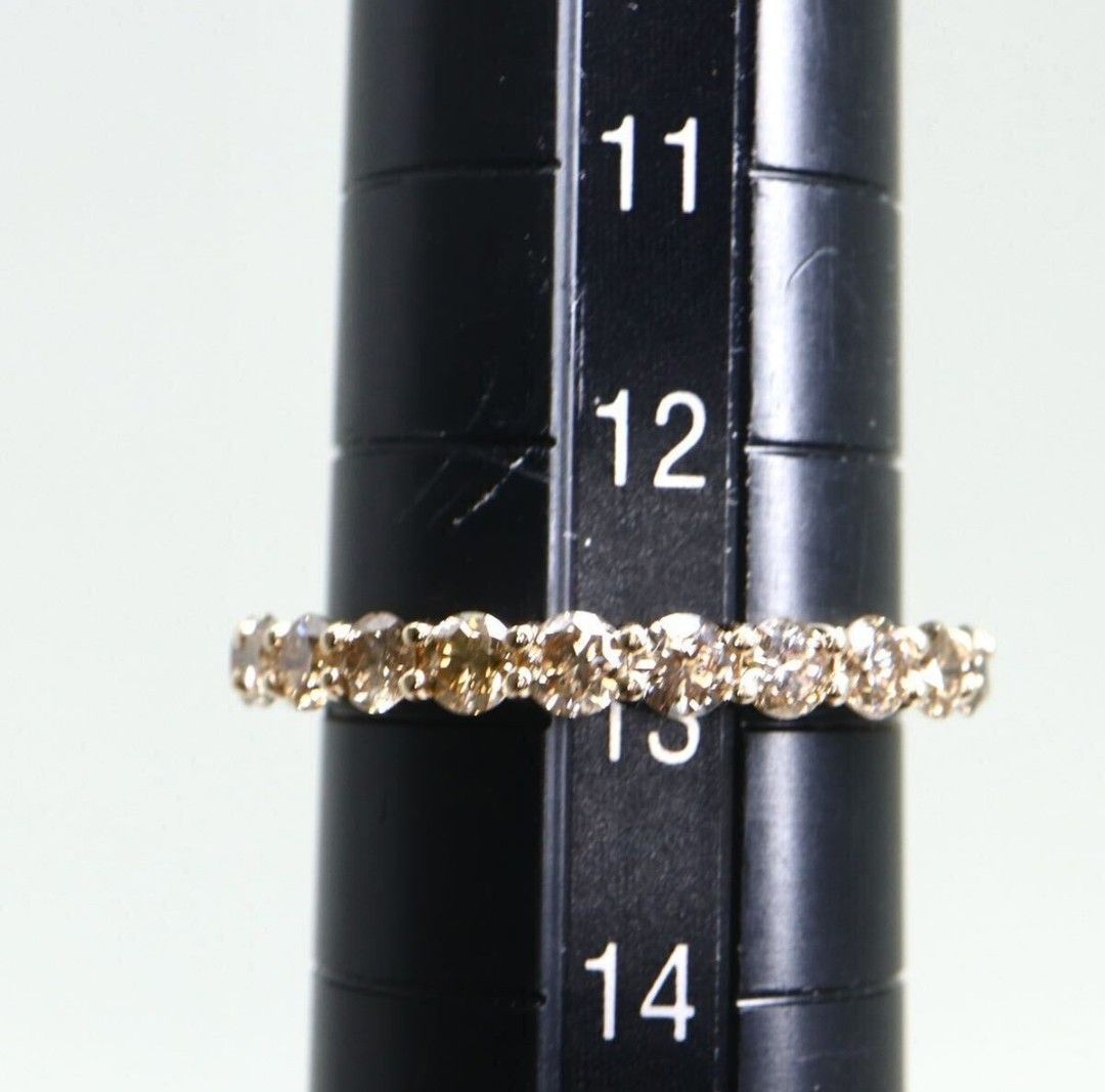 専用ページ《K18 天然ダイヤモンドハーフエタニティリング》A 約2.5g 約13号 1.00ct diamond 指輪 