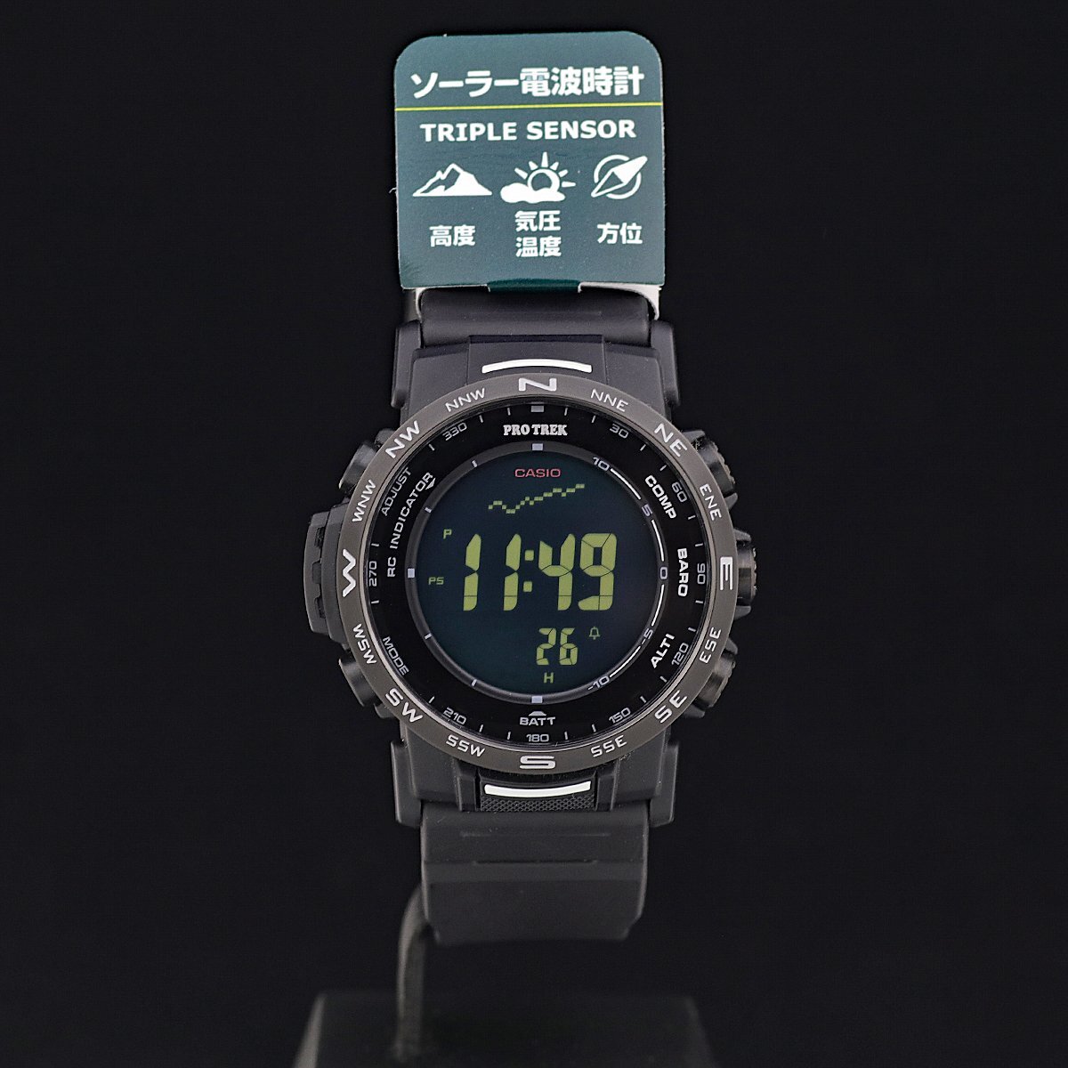 1 иен ~ прекрасный товар гарантия осталось Casio Protrek Climber линия PRW-35Y-1BJF пластик * полимер мужской радиоволны солнечный коробка гарантия брать шт бирка обычная цена 4.6 десять тысяч 