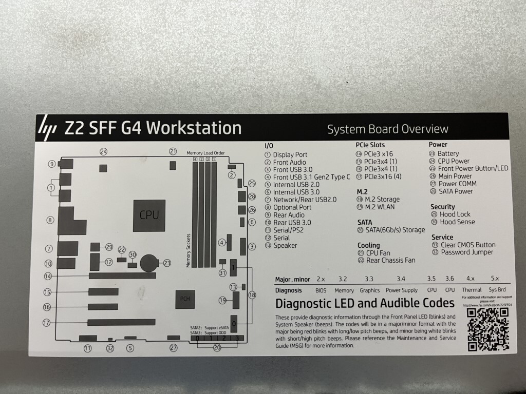 ・Xeon(R)E-2144G/Quadro P400/メモリ16G/SSD:512G/HDD:4G●HP Z2 SFF G4 Workstation●中古・Win11・動作保証無・現状品 の画像8