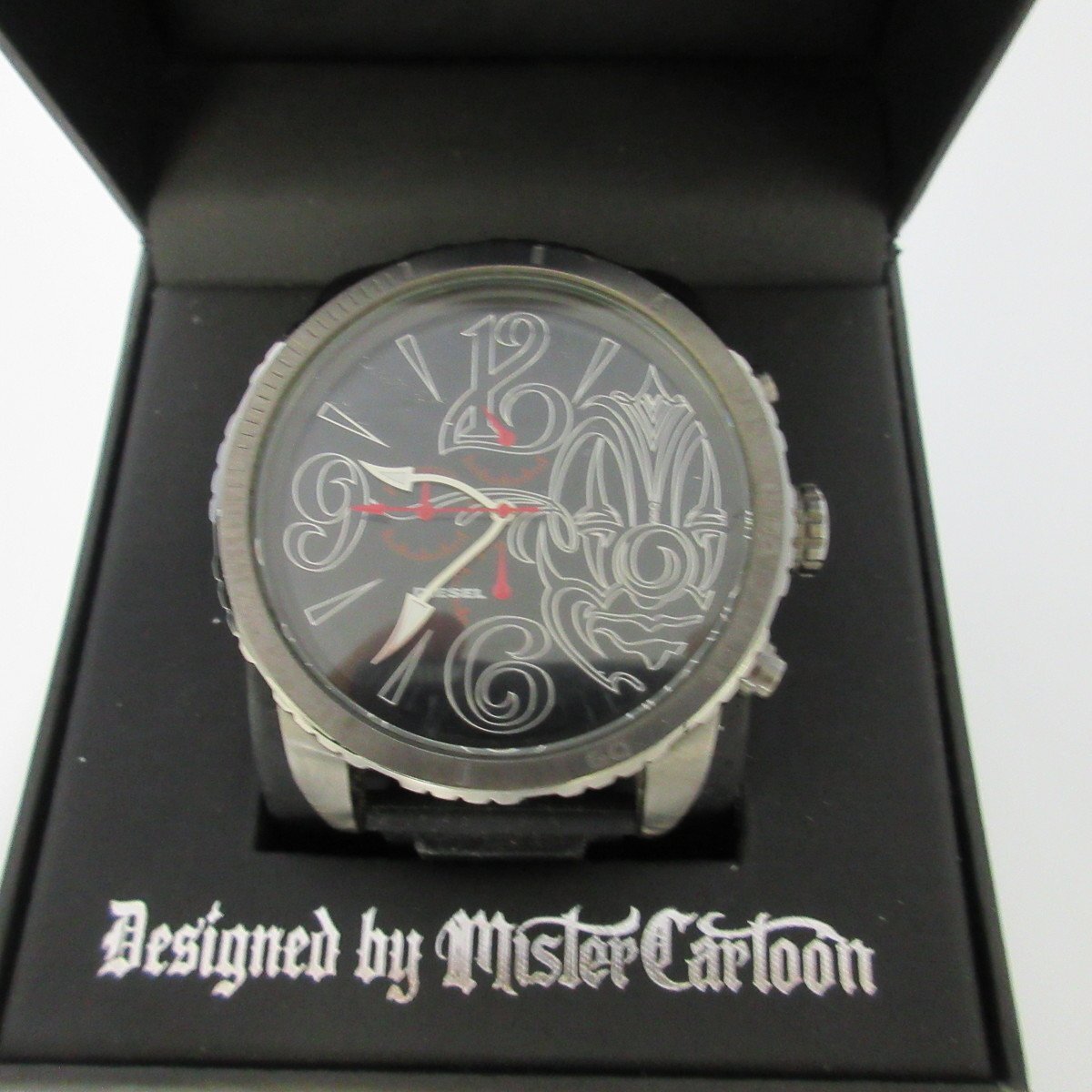 1円スタート！DIESEL 腕時計 ディーゼル ブラック Mr.CARTOON Limited Editionmi ミスターカートゥーン・リミテッドエディション DZMC-0001の画像1