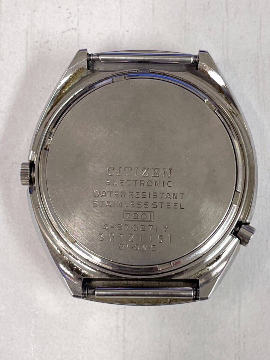 CITIZEN シチズン COSMOTRON ELECTRONIC コスモトロン 電磁テンプ 4-870271Y ブルー 腕時計_画像4