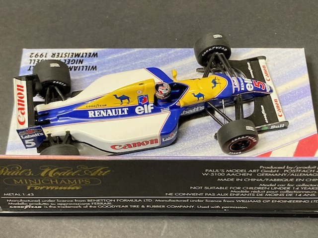 ミニチャンプス 1/43 ウィリアムズ F14B ナイジェル・マンセル車 ドイツGP仕様_画像5