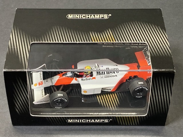 ミニチャンプス 1/43 WORLD CHAMPIONS COLLECTION マクラーレン MP4/4 アイルトン・セナ車 Marlboro仕様の画像1