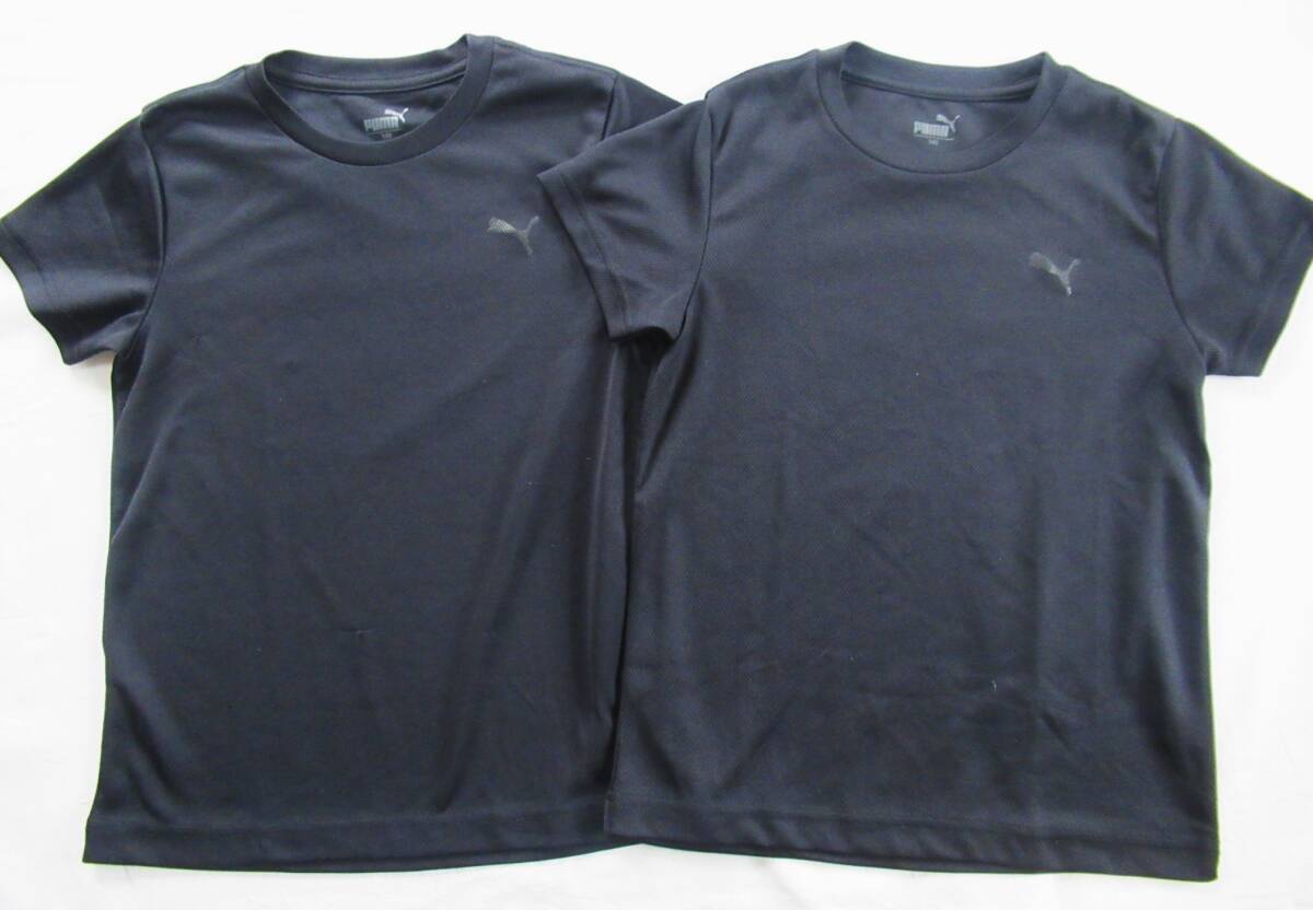 【2枚セット】PUMA　ドライ　メッシュ　Tシャツ　半袖　ブラック　140　プーマ　黒_画像1
