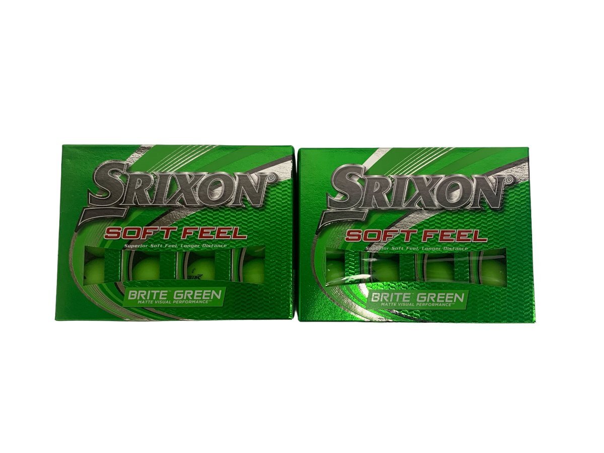 SRIXON FEEL BRITE GREEN スリクソン ソフトフィール ブライト グリーン 2個セット ボール24個入り ゴルフ_画像1