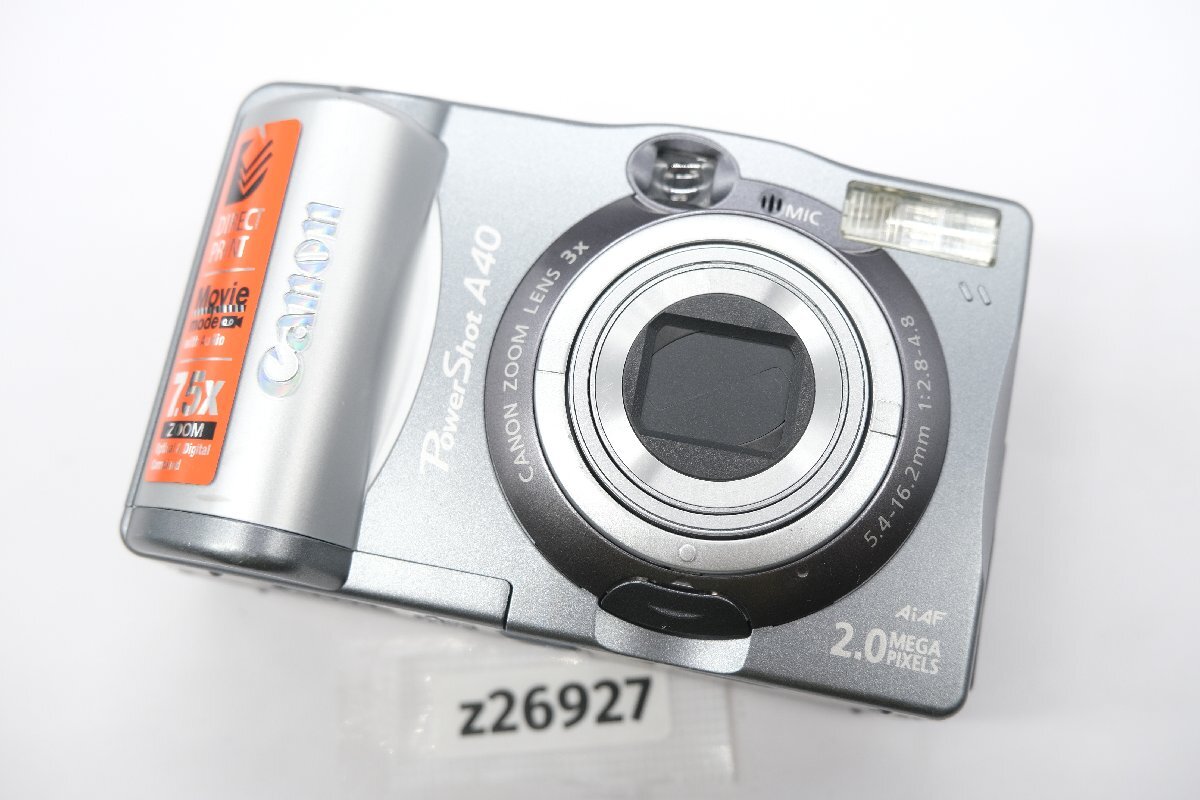 【z26927】Canon キャノン PowerShot A40 PC1019 コンパクトデジタルカメラ 単三電池仕様 動作品の画像1