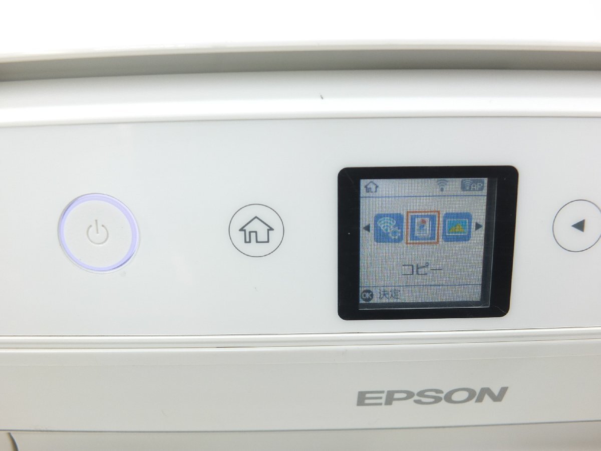 【z27112】EPSON エプソン EP-711A カラリオ インクジェットプリンター ワイヤレス接続 Wi-Fi ホワイト A4 通電確認済み 格安スタートの画像2