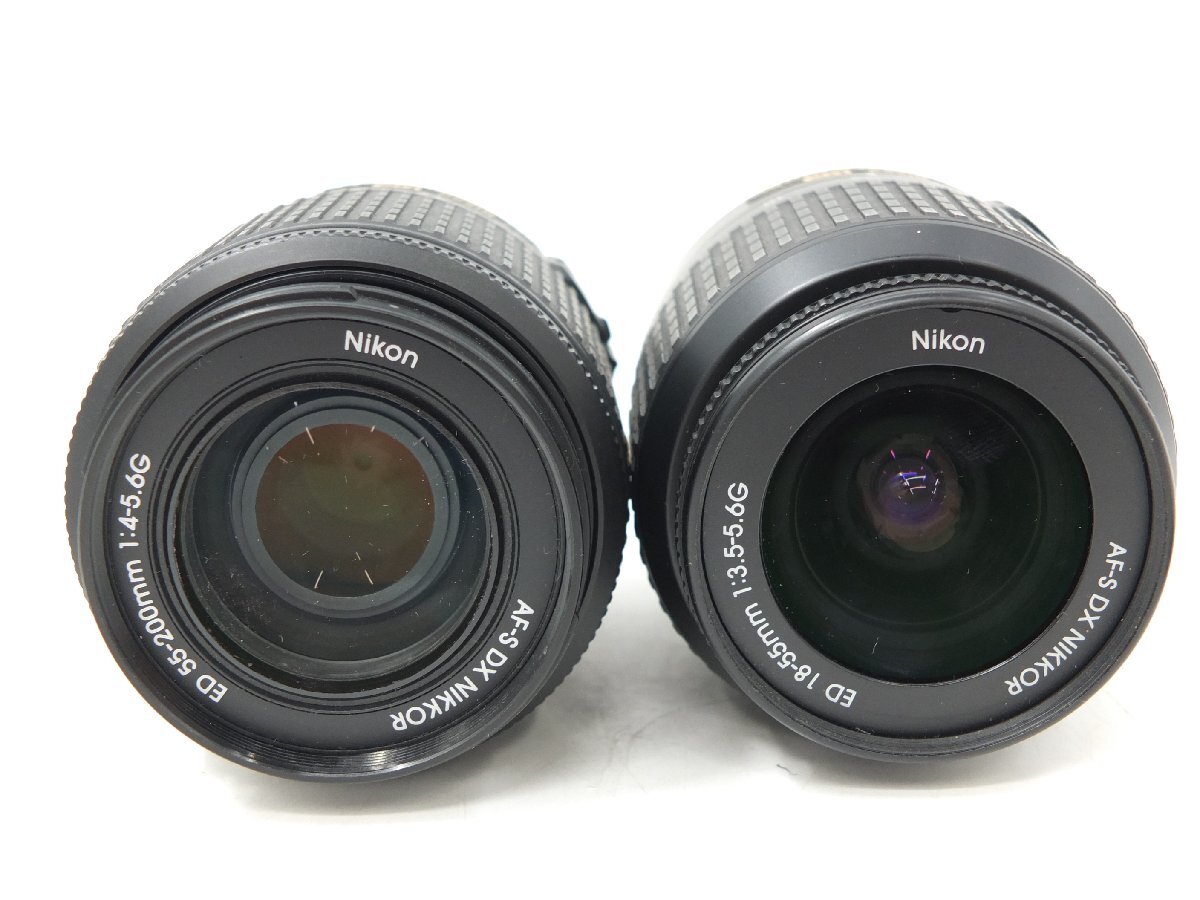 【z27116】Nikon ニコン D50 デジタル一眼レフカメラ ボディ ブラック AF-S55-200mm・AF-S18-55mmレンズ 充電器付 未チェック格安スタートの画像5