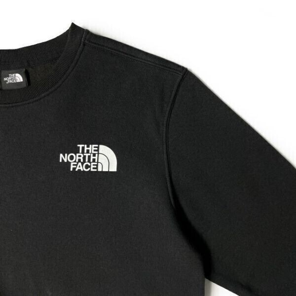 1円～!売切!【正規新品】THE NORTH FACE◆LOGO PULLOVER CREW トレーナー スウェット US限定 裏起毛 男女兼用 アウトドア(M)黒① 181130-22_画像3