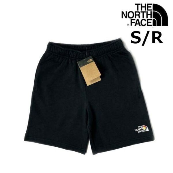 1円～!売切!【正規新品】THE NORTH FACE NEVER STOP SHORT ショートパンツ スウェット US限定 レインボー スポーツ(S/R)黒 190110-20の画像1