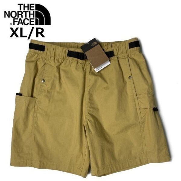 1円～!売切!【正規新品】THE NORTH FACE RIPSTOP CARGO EASY SHORT ショートパンツ US限定 ベルト付き アウトドア(XL/R)ベージュ190110-33_画像2