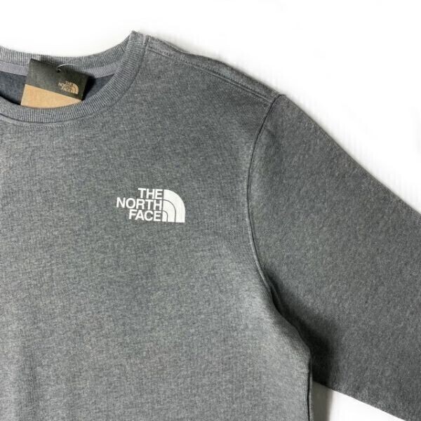 1円～!売切!【正規新品】THE NORTH FACE LOGO PULLOVER CREW トレーナー スウェット US限定 男女兼用 ロゴプリント(L)グレー 181130-22の画像4