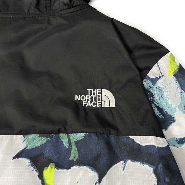 1円～!売切!【正規新品】THE NORTH FACE◆PRINTED CYCLONE JACKET 3 ウインドパーカー US限定 ロゴ刺繍 軽量 撥水(M)紺 総柄 180915-5_画像9