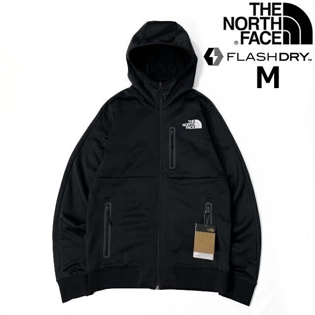 1円～!売切!【正規新品】THE NORTH FACE◆PIONEER PEAK FULLZIP HOODIE トラックジャケット パーカー US限定 速乾 裏起毛(M)黒 180915-45の画像1