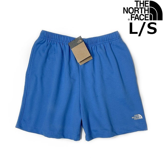 1円～!売切!【正規新品】THE NORTH FACE◆SIMPLE LOGO FLEECE SHORT ショートパンツ US限定 ロゴ刺繍 スポーツ シンプル(L)青 190110-5_画像1