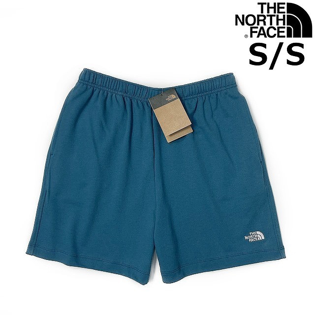 1円～!売切!【正規新品】THE NORTH FACE◆SIMPLE LOGO FLEECE SHORT ショートパンツ US限定 ロゴ刺繍 スポーツ シンプル(S)青② 190110-5_画像1