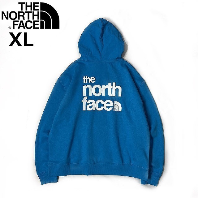 1円～!売切!【正規新品】THE NORTH FACE◆W COORDINATES HOODIE パーカー US限定 フードナイロン切替 ハーフドームロゴ(XL)青 181130-15の画像3