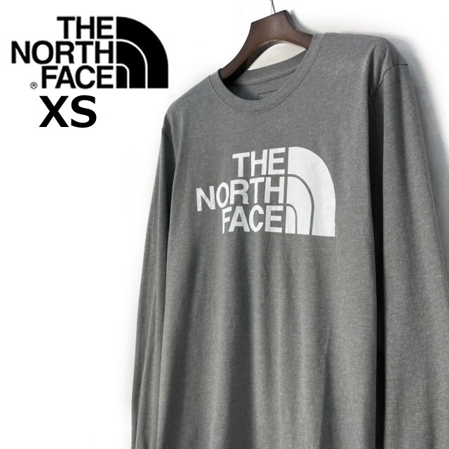 1円～!売切!【正規新品】THE NORTH FACE◆L/S HALF DOME TEE 長袖 Tシャツ ロンT US限定 ハーフドームロゴ 男女兼用(XS)グレー 180902-18の画像2