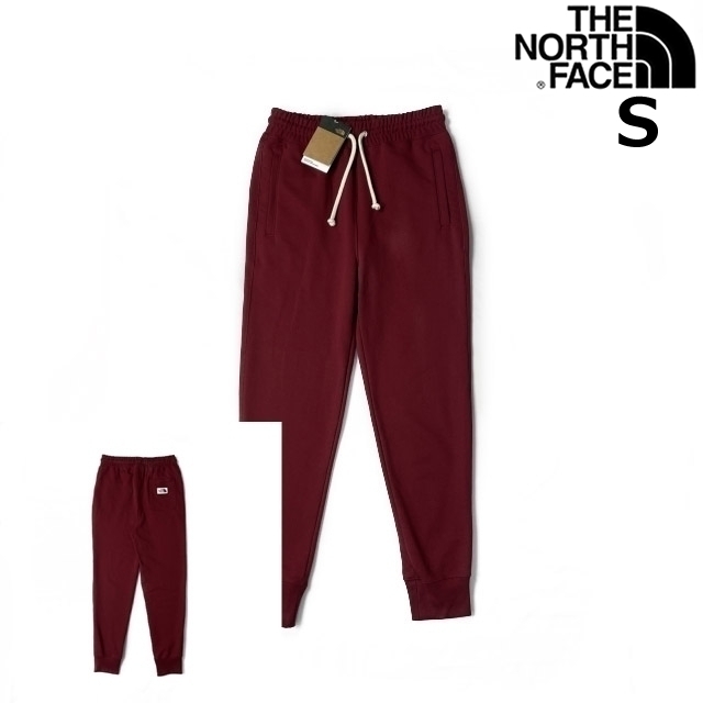 1円～!売切!【正規新品】THE NORTH FACE◆HERITAGE PATCH JOGGERS ジョガーパンツ スウェット US限定 ロゴパッチ 裏起毛(S)赤 190110-25の画像1