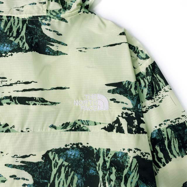 1円～!売切!【正規新品】THE NORTH FACE◆PRINTED CYCLONE JACKET 3 ウインドパーカー US限定 ロゴ刺繍 軽量 撥水(XXL)緑 総柄 180915-5の画像9