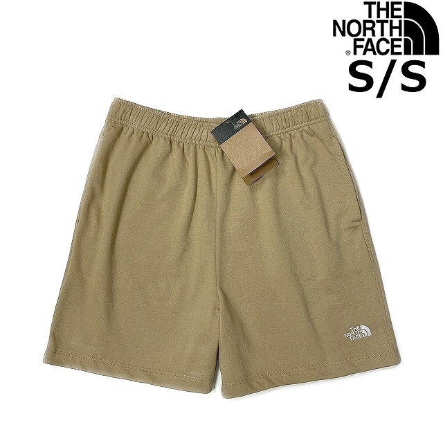 1円～!売切!【正規新品】THE NORTH FACE◆SIMPLE LOGO FLEECE SHORT ショートパンツ US限定 ロゴ刺繍 スポーツ シンプル(S)カーキ 190110-5_画像1