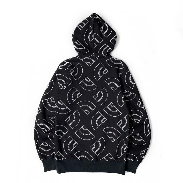 1円～!売切!【正規新品】THE NORTH FACE◆ALL OVER PRINT HOODIE パーカー US限定 裏起毛 アウトドア 男女兼用(XL)黒 総柄 181130-35の画像6