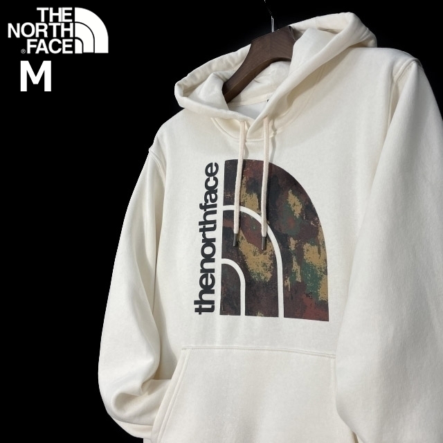 1円～!売切!【正規新品】THE NORTH FACE◆JUMBO HALF DOME HOODIE パーカー US限定 裏起毛 ビッグハーフドーム(M)白 迷彩柄 181130-30の画像2