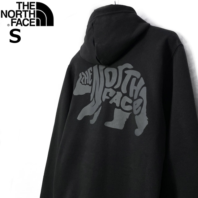 1円～!売切!【正規新品】THE NORTH FACE◆TNF BEAR PULLOVER HOODIE パーカー US限定 2023最新 ベアー グラフィック 裏起毛(S)黒 181130-33の画像2