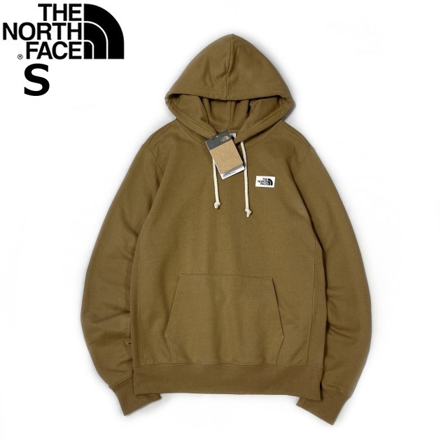 1円～!売切!【正規新品】THE NORTH FACE◆HERITAGE PATCH PULLOVER HOODIE パーカー US限定 上質 ロゴパッチ 裏起毛(S)茶 181130-10の画像3