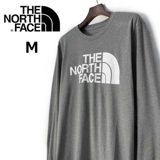 1円～!売切!【正規新品】THE NORTH FACE◆L/S HALF DOME TEE 長袖 Tシャツ ロンT US限定 ハーフドームロゴ 男女兼用(M)グレー 180902-18の画像2