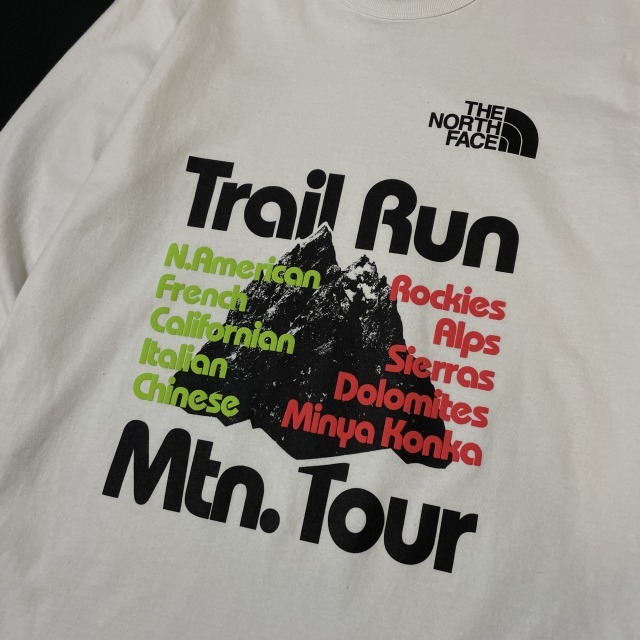 1円～!売切!【正規新品】THE NORTH FACE◆L/S TRAIL RECYCLED TEE 長袖 Tシャツ ロンT US限定 トレイル 上質 厚手 男女兼用(XL)白 180902-5の画像5