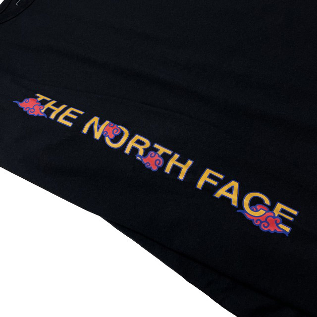 1円～!売切!【正規新品】THE NORTH FACE◆L/S CNY RECYCLED TEE 長袖 Tシャツ ロンT US限定 ボックスロゴ トラ 上質 袖ロゴ(L)黒 180902-20の画像5