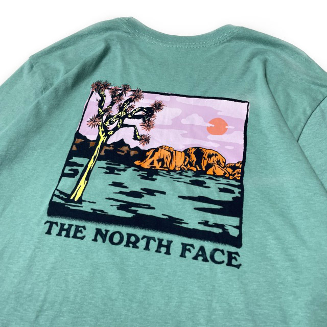 1円～!売切!【正規新品】THE NORTH FACE◆L/S GRAPHIC INJECTION TEE 長袖 Tシャツ ロンT US限定 バックプリント キャンプ(XL)緑 180902-5の画像4