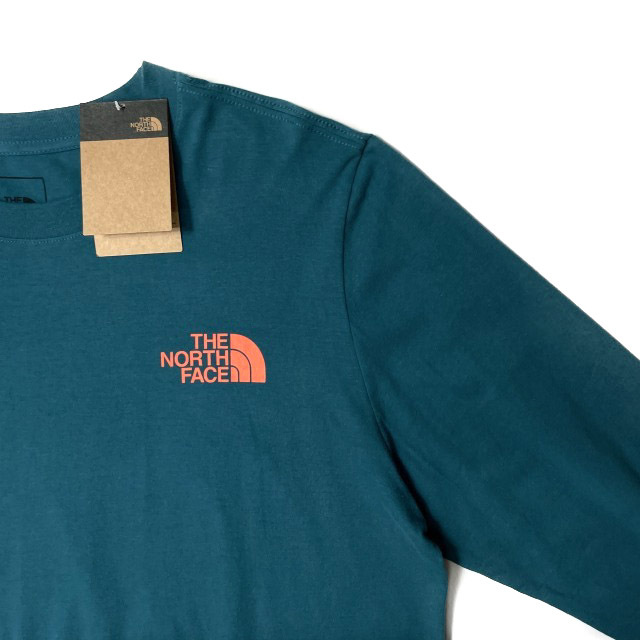 1円～!売切!【正規新品】THE NORTH FACE◆L/S PARKS TEE 長袖 Tシャツ ロンT US限定 バックプリント キャンプ アウトドア(XL)緑 180902-5の画像6