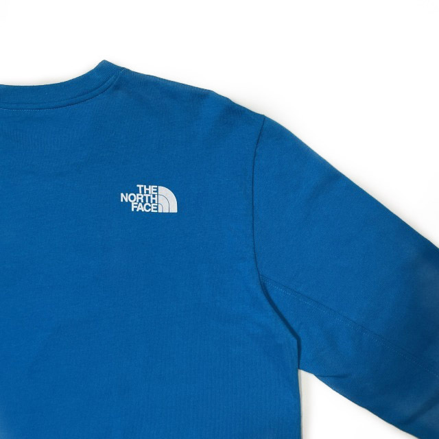 1円～!売切!【正規新品】THE NORTH FACE◆L/S COORDINATES TEE 長袖 Tシャツ ロンT US限定 立体ロゴ 上質 アウトドア(M)青 180902-5の画像7