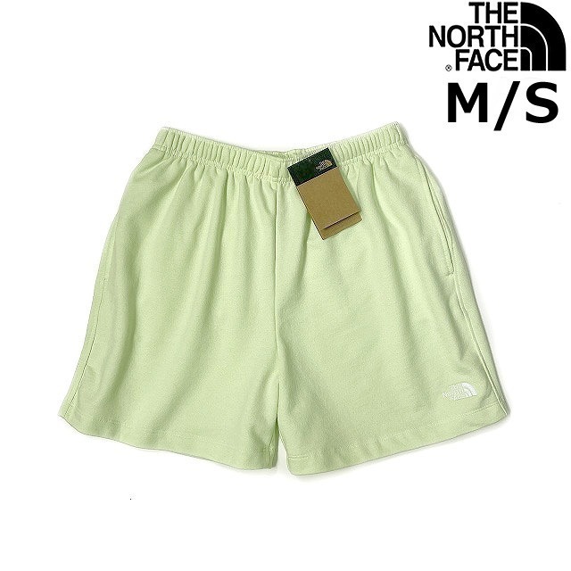 1円～!売切!【正規新品】THE NORTH FACE◆SIMPLE LOGO FLEECE SHORT ショートパンツ US限定 ロゴ刺繍 スポーツ シンプル(M)黄緑 190110-5の画像1