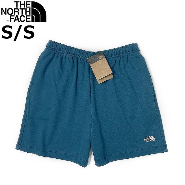 1円～!売切!【正規新品】THE NORTH FACE◆SIMPLE LOGO FLEECE SHORT ショートパンツ US限定 ロゴ刺繍 スポーツ シンプル(S)青② 190110-5の画像2