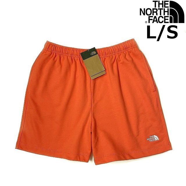 1円～!売切!【正規新品】THE NORTH FACE◆SIMPLE LOGO FLEECE SHORT ショートパンツ US限定 ロゴ刺繍 スポーツ(L)オレンジ 190110-5の画像1